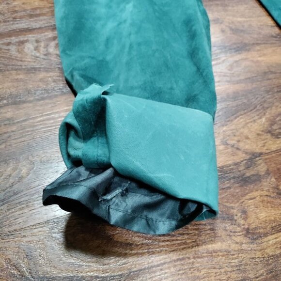 Bushwacker Vintage Teal Genuine Leather Suede High Rise Pants Women's Size 8 - Picture 9 of 16